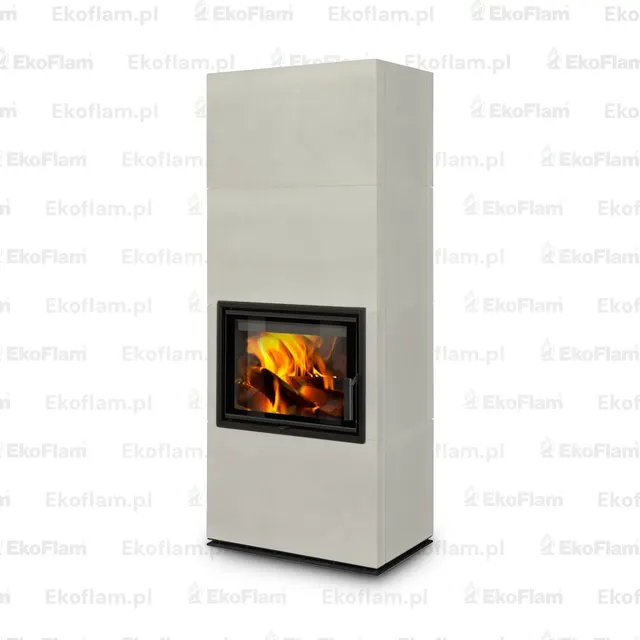Kominek na drewno Romotop Solid F ceramika  31008 kremowy matowy