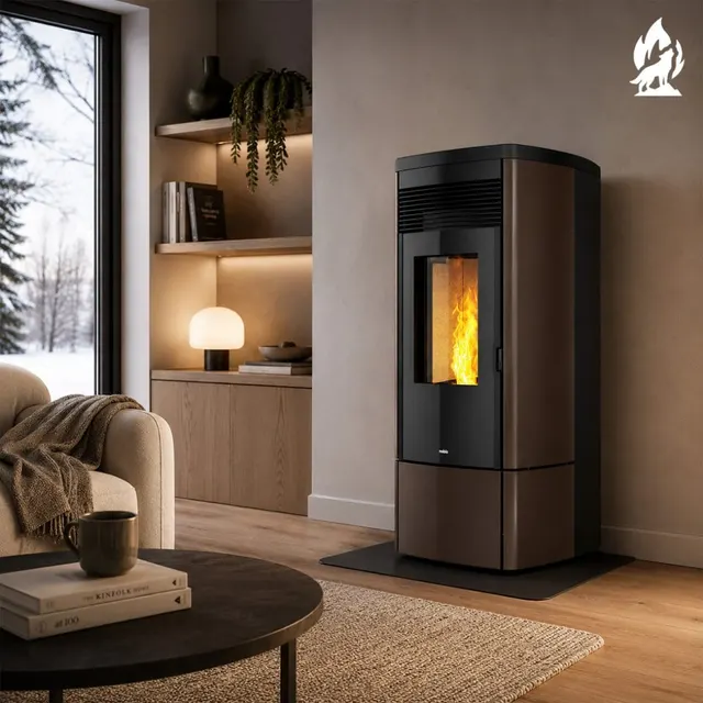 Kominek na pellet Nobis A11/13 Zenith Plus V stal brązowa