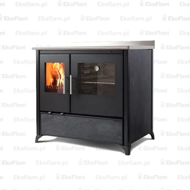 Wood-burning cooker Nobis Lina 90 gres dark