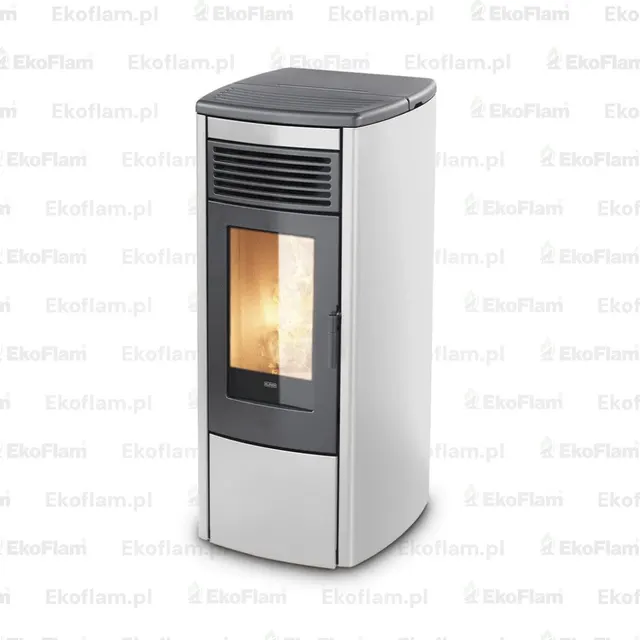 Kominek na pellet Klover Aura 100 Multi-Air stal kość słoniowa