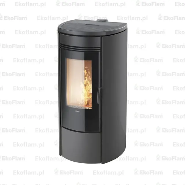Kominek na pellet Klover Oblo Air stal czarna