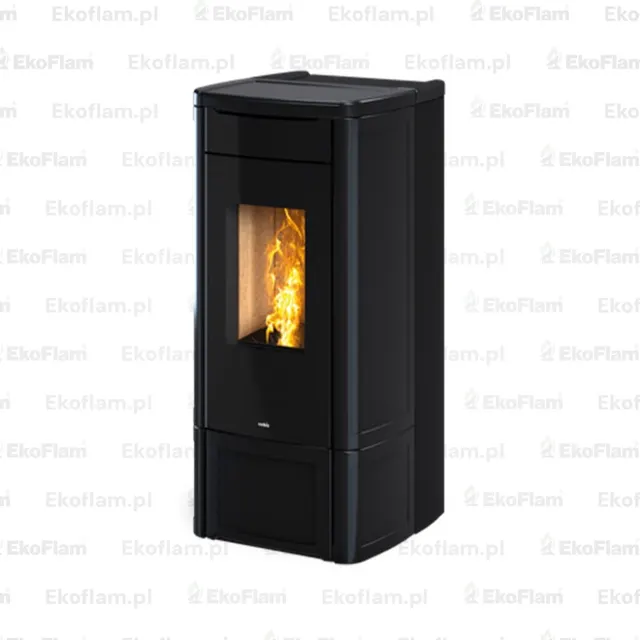 Kominek na pellet Nobis H14/17 Shape ceramika czarna