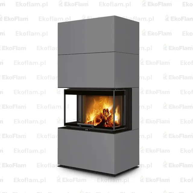 Kominek na drewno Romotop Cara C ceramika  54505 silver