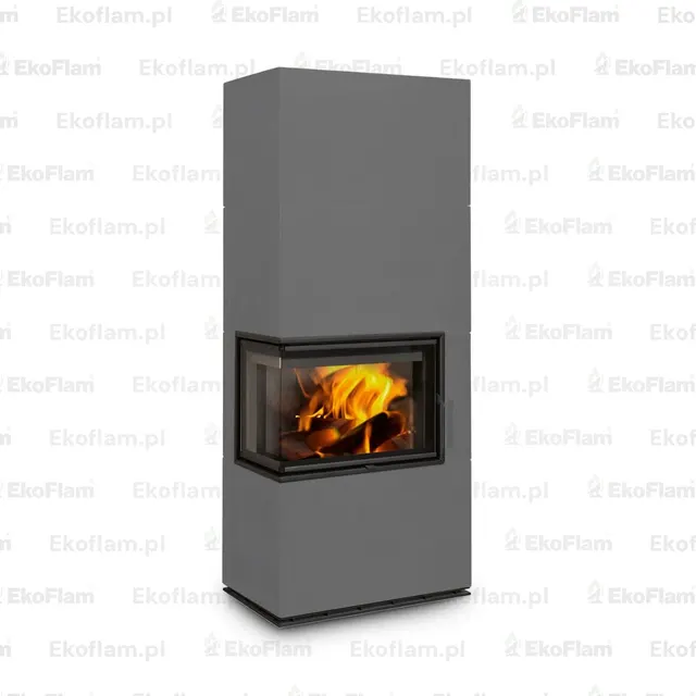 Kominek na drewno Romotop Solid L ceramika  54505 silver