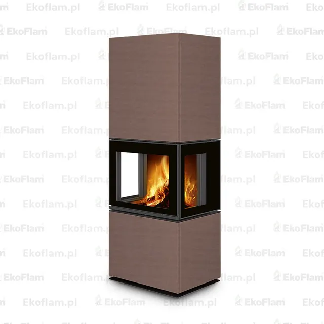Kominek na drewno Romotop Lera C GH ceramika  60400 orzech wloski
