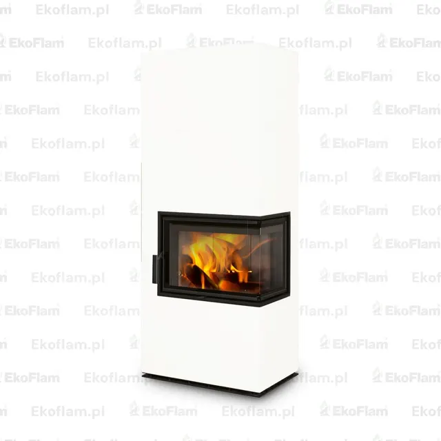 Kominek na drewno Romotop Solid R Top ceramika  31909 kremowy błyszczący