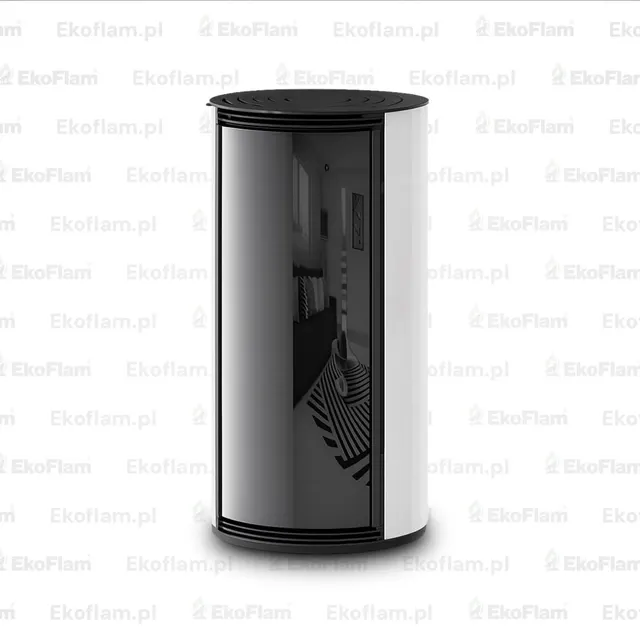 Kominek na pellet Moretti Design Trifolium Air szkło białe