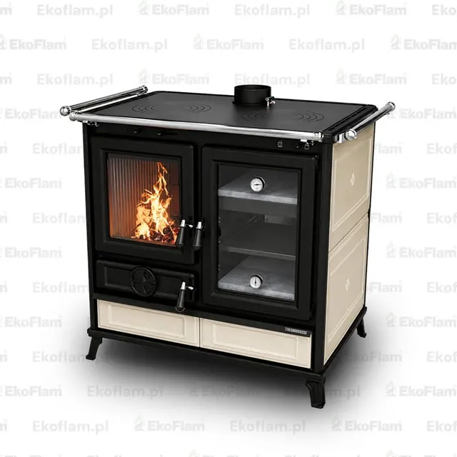 Wood-burning cooker Thermorossi Margherita Maiolica beige