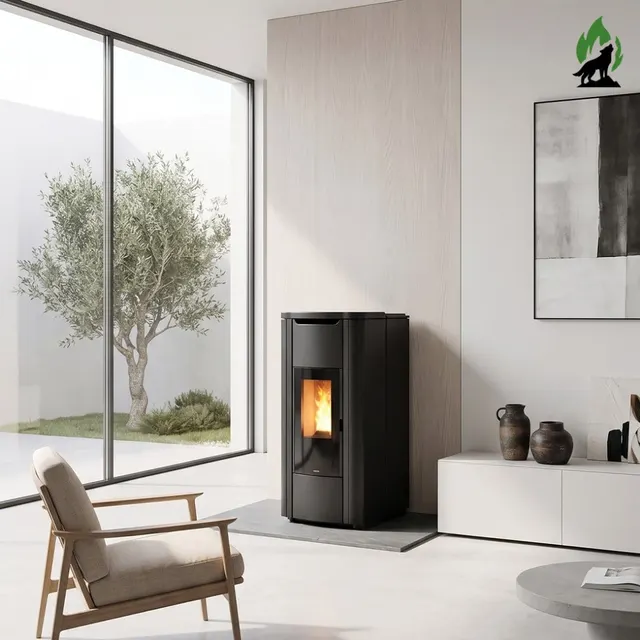 Kominek na pellet Nobis H20/25 Shape stal czarna
