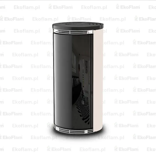 Kominek na pellet Moretti Design Harmony Aqua 19 szkło białe