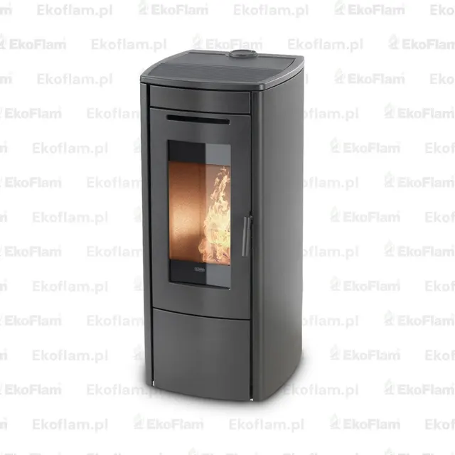 Kominek na pellet Klover Soft 100 Air stal czarna