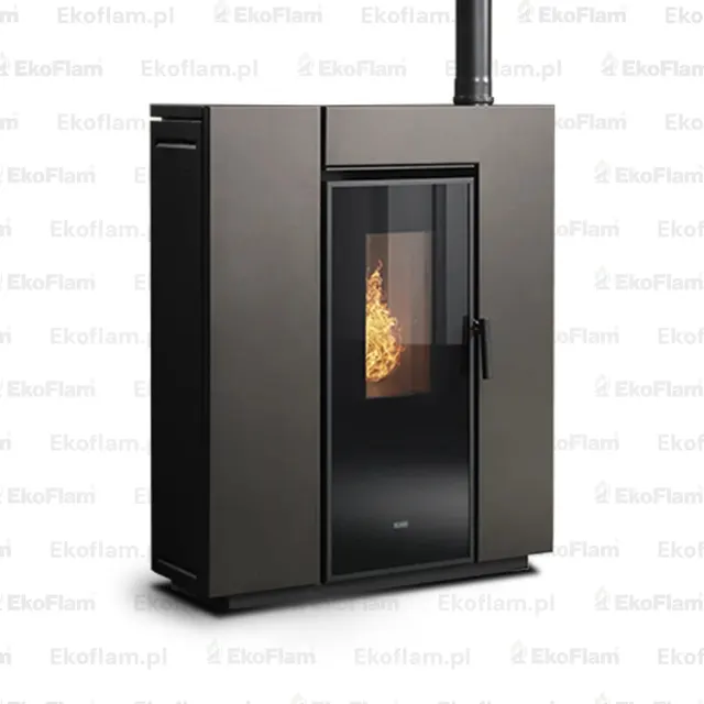 Kominek na pellet Klover Klin 80 Air stal brązowa