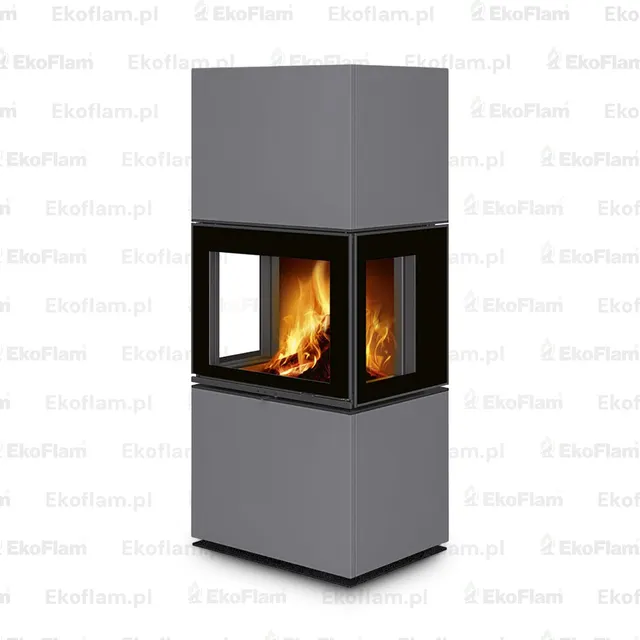 Kominek na drewno Romotop Lera C G ceramika  56506 platynowy
