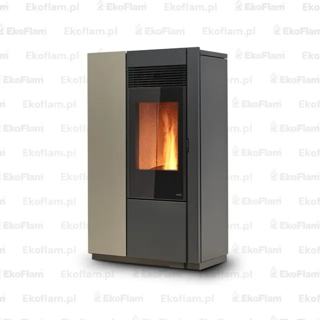 Kominek na pellet Nobis 12 Elena V stal beżowa