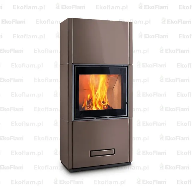 Kominek na drewno Piazzetta Davos Wood MC 65/60 ceramika brązowa