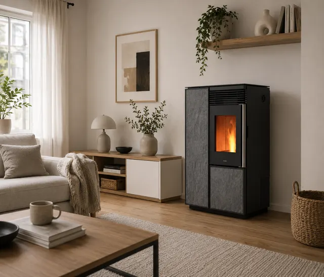 Kominek na pellet Nobis A10 Light Coax gres dark