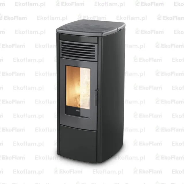 Kominek na pellet Klover Aura 100 Multi-Air stal czarna