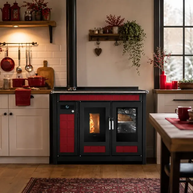 Pellet cooker Klover Smart 120 Plus Maiolica bordo