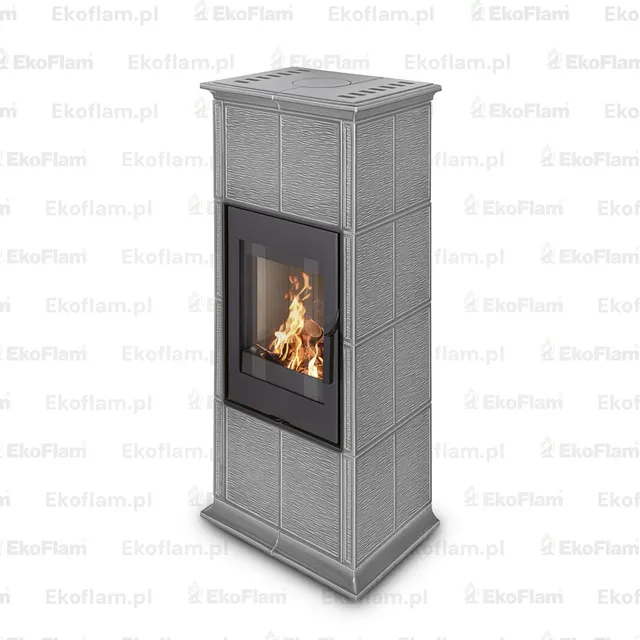 Kominek na drewno Romotop Gremio 3G ceramika  54505 silver