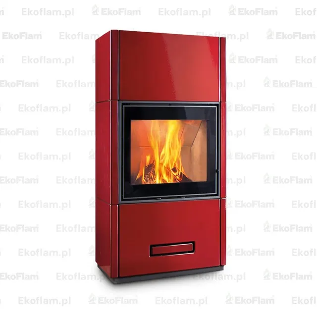 Kominek na drewno Piazzetta Berna Wood MC 65/60 ceramika bordowa