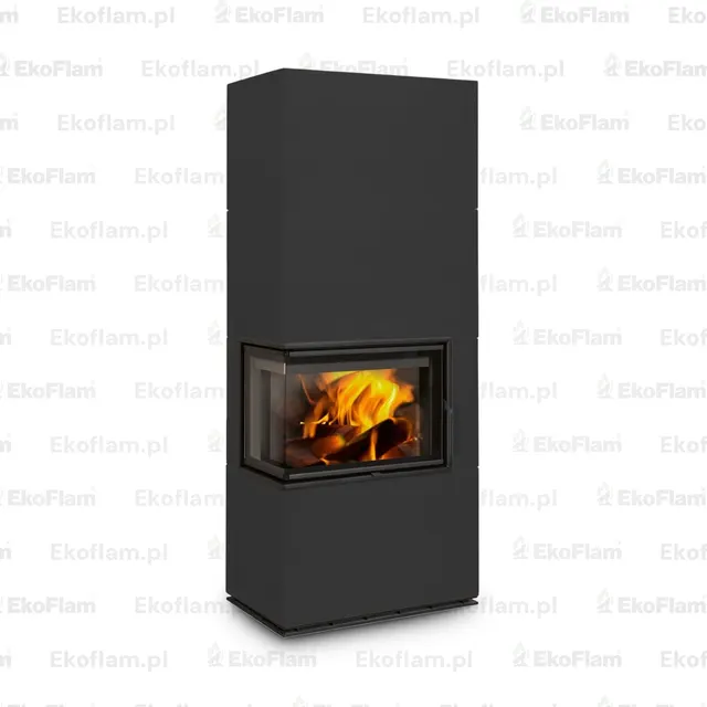 Kominek na drewno Romotop Solid L ceramika  49400 czarny matowy
