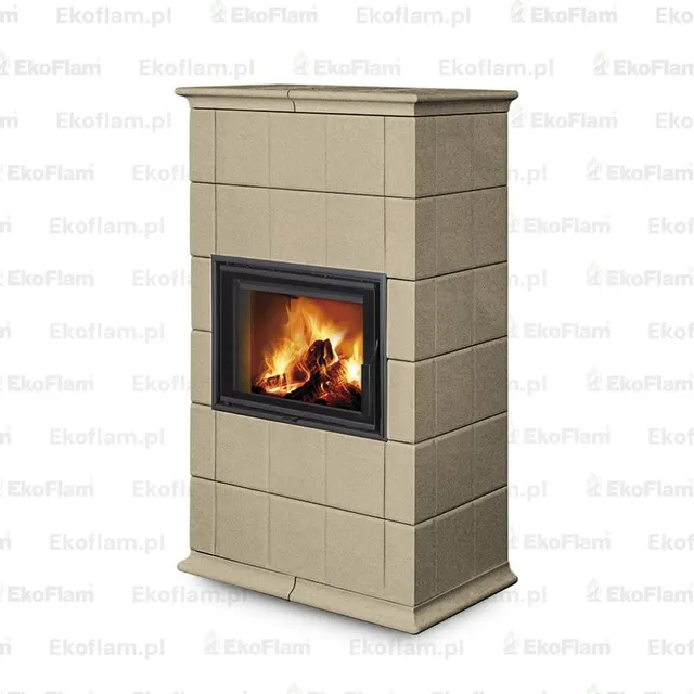 Kominek na drewno Romotop Baracca 10 ceramika  61660 jogurtowy