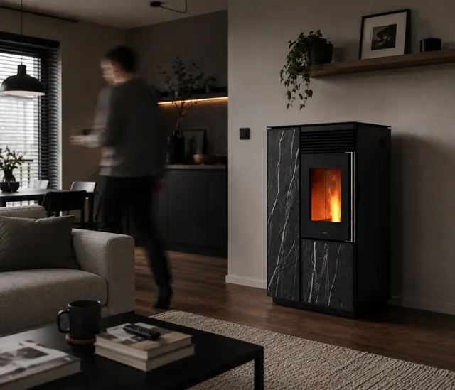Kominek na pellet Nobis A10 Light C gres night