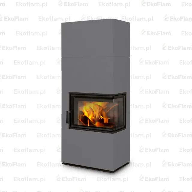 Kominek na drewno Romotop Solid R Top ceramika  57444 ciemna stal