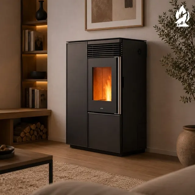 Kominek na pellet Nobis A10 Light C szkło czarne