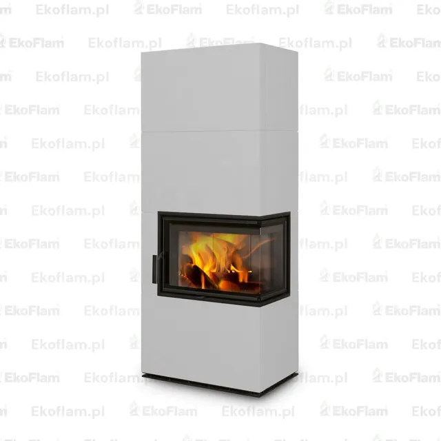 Kominek na drewno Romotop Solid R ceramika  51502 gołębi szary