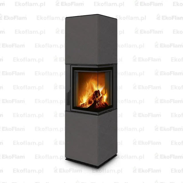 Kominek na drewno Romotop Harmony R HA ceramika  47608 umbra