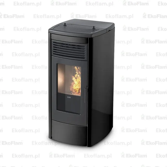 Kominek na pellet Klover Thermoaura stal czarna