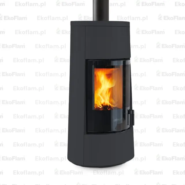 Wood-burning stove Piazzetta E924 M Hermetic Maiolica ardesia
