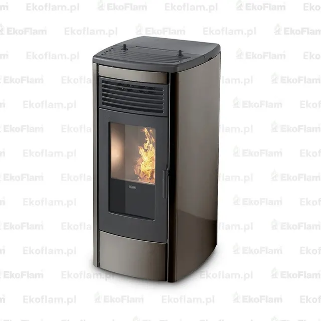 Kominek na pellet Klover Thermoaura stal brązowa