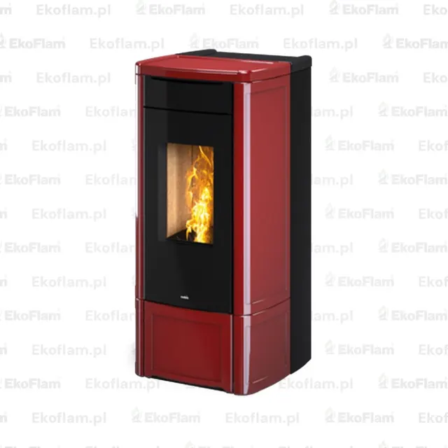 Kominek na pellet Nobis H14/17 Shape ceramika bordowa
