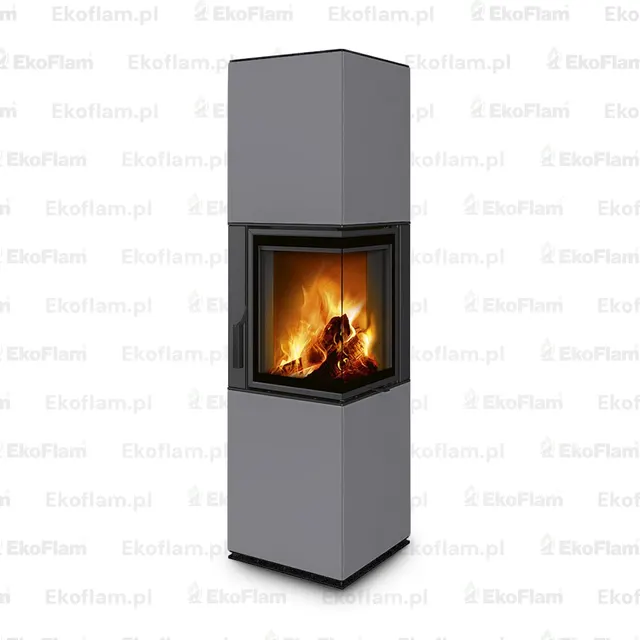 Kominek na drewno Romotop Harmony R HA ceramika  56506 platynowy