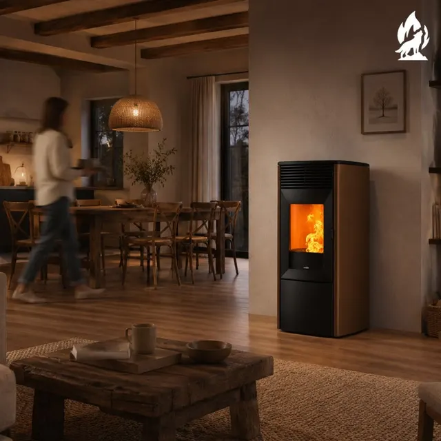 Kominek na pellet Nobis A9/10 Zenith V stal brązowa