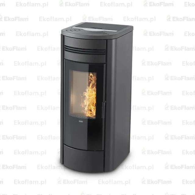 Kominek na pellet Klover Style 140 stal czarna
