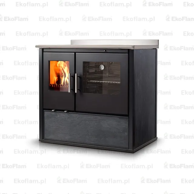 Wood-burning cooker Nobis Olga 90 gres dark