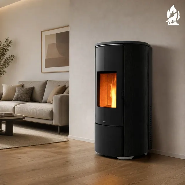 Kominek na pellet Nobis H10/12 Shape szkło wenge
