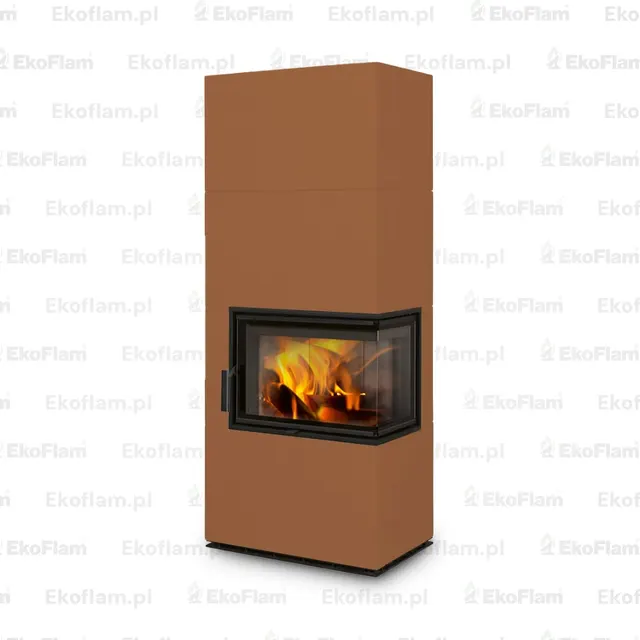 Kominek na drewno Romotop Solid R ceramika  69003 kasztanowy