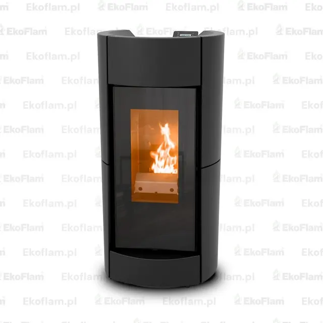 Kominek na pellet Thermorossi Chic Natural Plus ceramika czarna
