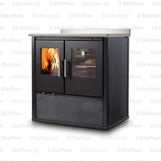 Wood-burning cooker Nobis Ogla 80 gres dark