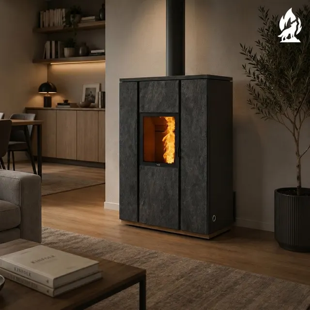 Kominek hybrydowy Nobis Unica 10 V gres dark