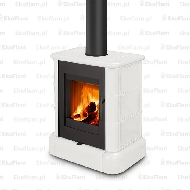 Kominek na drewno Romotop Siena N 01 90901 biały matowy