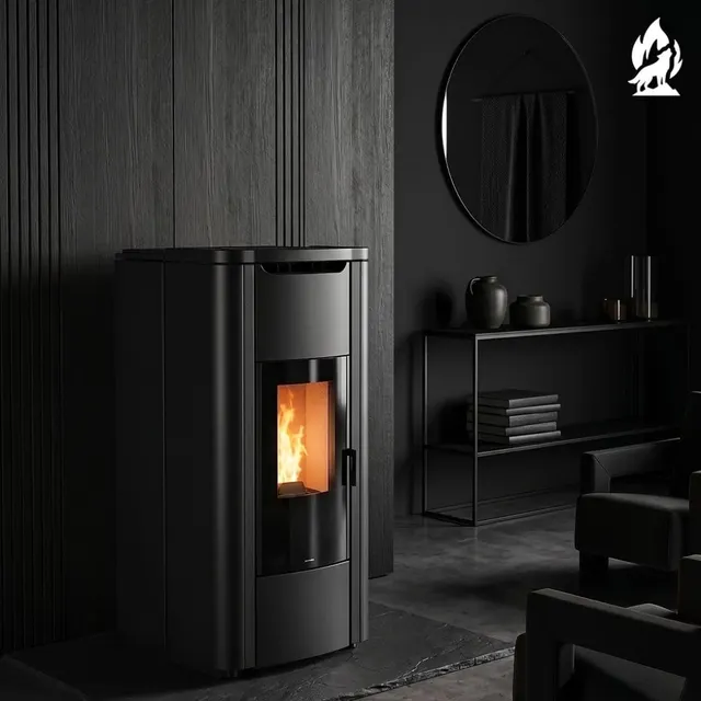Kominek na pellet Nobis H20/25 Shape stal czarna