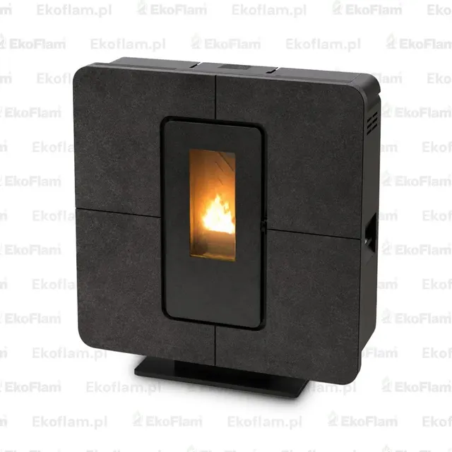 Kominek na pellet Thermorossi SlimQuadro Style gres czarny