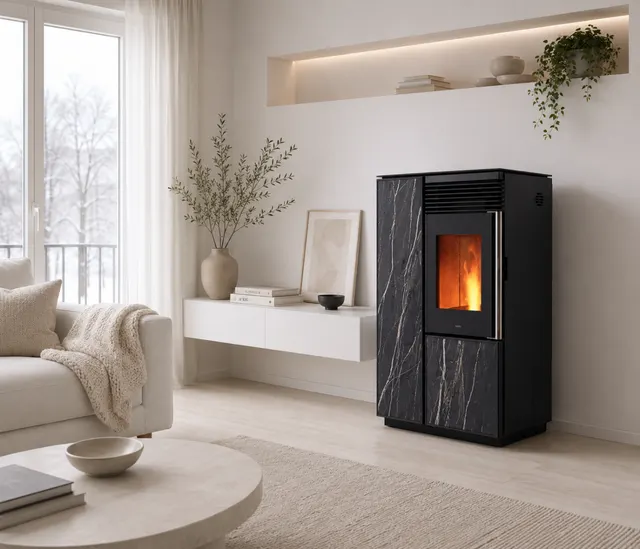 Kominek na pellet Nobis A10 Light C gres night