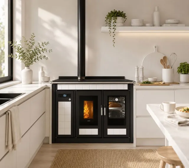 Pellet cooker Klover Smart 120 Plus Maiolica avorio