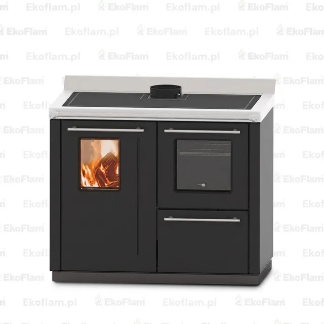 Wood-burning cooker Thermorossi Bosky F30 Square steel black